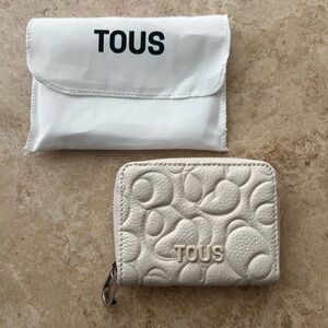Tous Cream Textured Small Wallet